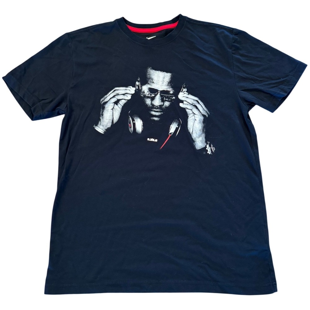 Nike LeBron James Dri-FIT Graphic T-Shirt Black Mens Large Basketball Tee